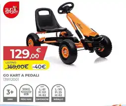 Toys Center Sun & sport go kart a pedali offerta