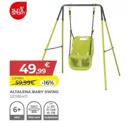 Toys Center Sun & sport altalena baby swing offerta