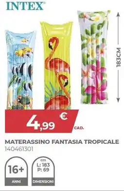 Toys Center Intex materassino fantasia tropicale offerta