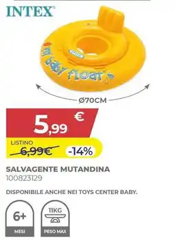Toys Center Intex salvagente mutandina offerta