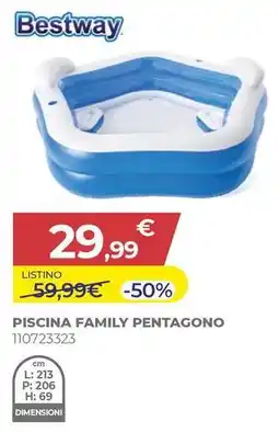 Toys Center Bestway piscina family pentagono offerta