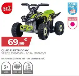Toys Center Sun & sport quad elettrico 6V offerta
