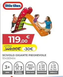 Toys Center Little tikes scivolo gigante pieghevole offerta