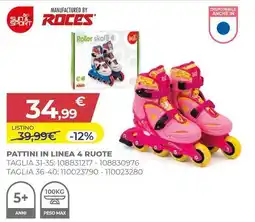 Toys Center Sun & sport pattini in linea 4 ruote offerta