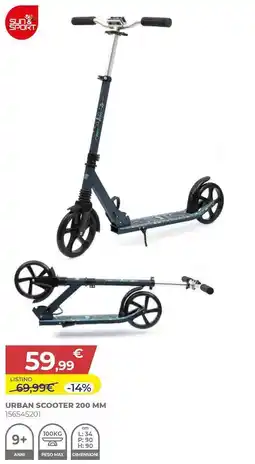 Toys Center Sun & sport urban scooter 200 mm offerta