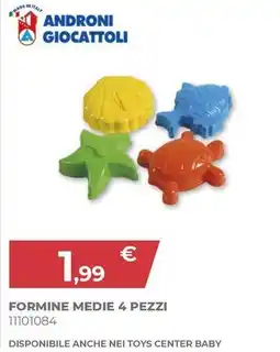 Toys Center Androni giocattoli formine medie 4 pezzi offerta