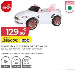 Toys Center Sun & sport macchina elettrica sportiva 6V offerta