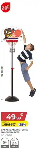 Toys Center Sun & sport basketball da terra jungle basket offerta