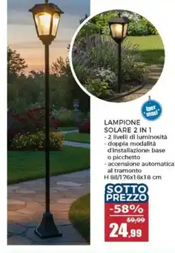 Happy Casa Lampione solare 2 in 1 offerta
