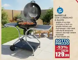 Happy Casa Barbecue con coperchio e ruote offerta