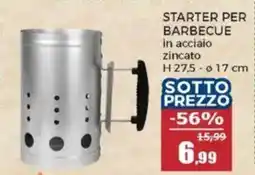 Happy Casa Starter per barbecue in acciaio zincato offerta