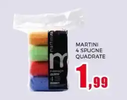 Happy Casa Martini 4 spugne quadrate offerta