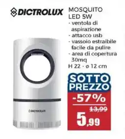 Happy Casa Dictrolux mosquito led 5W offerta