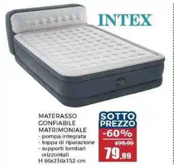 Happy Casa Intex materasso gonfiabile matrimoniale offerta
