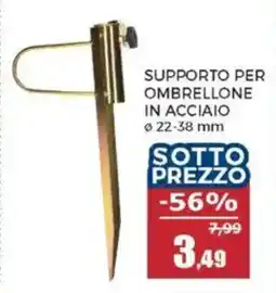 Happy Casa Supporto per ombrellone in acciaio offerta
