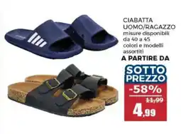 Happy Casa Ciabatta uomo/ragazzo offerta