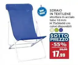 Happy Casa Sdraio in textilene offerta