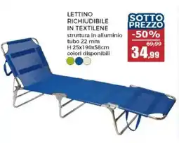 Happy Casa Lettino richiudibile in textilene offerta