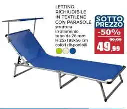 Happy Casa Lettino richiudibile in textilene con parasole offerta