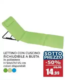 Happy Casa Lettino con cuscino richiudibile a busta offerta