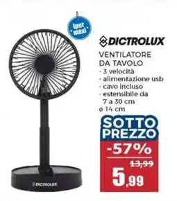 Happy Casa Dictrolux ventilatore da tavolo offerta