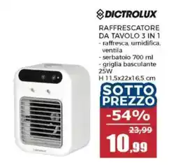 Happy Casa Dictrolux raffrescatore da tavolo 3 in 1 offerta