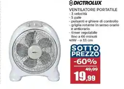Happy Casa Dictrolux ventilatore portatile offerta