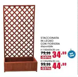 Happy Casa Staccionata in legno con fioriera offerta