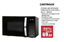 Happy Casa Dictrolux forno microonde ventilato con grill offerta