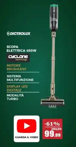 Happy Casa Dictrolux scopa elettrica 450W offerta