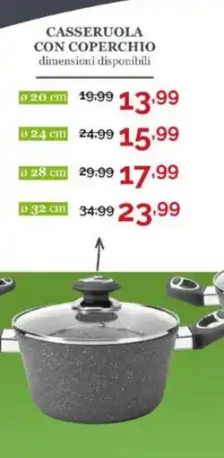 Happy Casa Cookstone casseruola con coperchio offerta