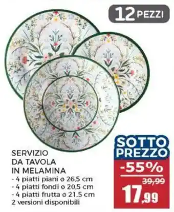 Happy Casa Servizio da tavola in melamina offerta