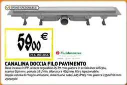 Tecnomat Canalina doccia filo pavimento offerta