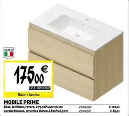 Tecnomat Mobile prime Base + lavabo offerta