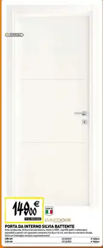 Tecnomat Livingdoor porta da interno silvia battente offerta