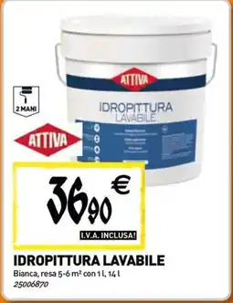 Tecnomat Attiva idropittura lavabile offerta