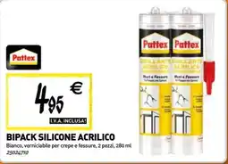Tecnomat Pattex bipack silicone acrilico offerta