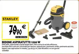 Tecnomat Stanley bidone aspiratutto 1200 W offerta