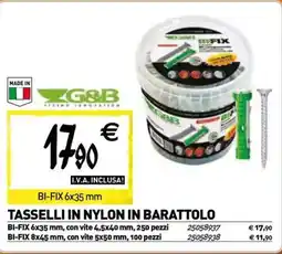 Tecnomat G&B Tasselli in nylon in barattolo offerta