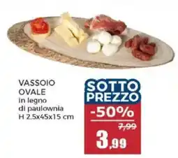 Happy Casa Vassoio ovale in legno di paulownia offerta
