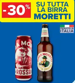 Carrefour Su tutta la birra MORETTI offerta