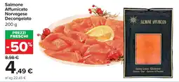 Carrefour Salmone Affumicato Norvegese Decongelato offerta