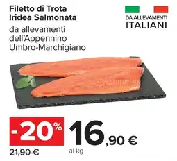 Carrefour Filetto di Trota Iridea Salmonata offerta