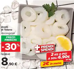 Carrefour Anelli di Totano decongelati offerta