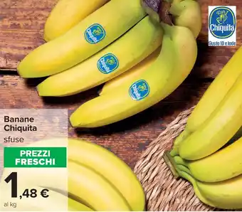 Carrefour Banane Chiquita offerta