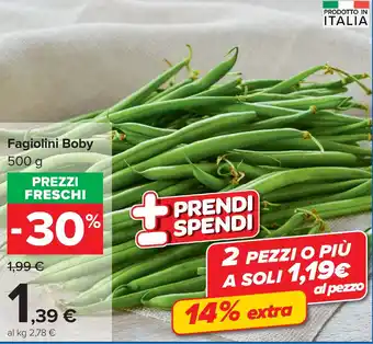 Carrefour Fagiolini Boby offerta
