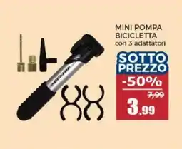 Happy Casa Dunlop mini pompa bicicletta con 3 adattatori offerta
