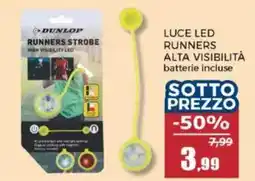 Happy Casa Dunlop luce led runners alta visibilità offerta