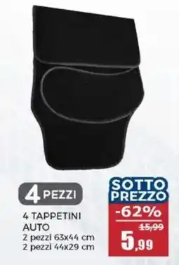 Happy Casa 4 tappetini auto offerta