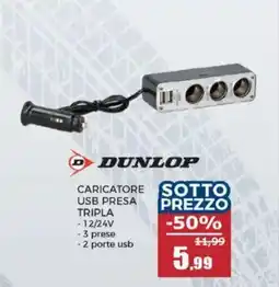 Happy Casa Dunlop caricatore sotto usb presa tripla offerta